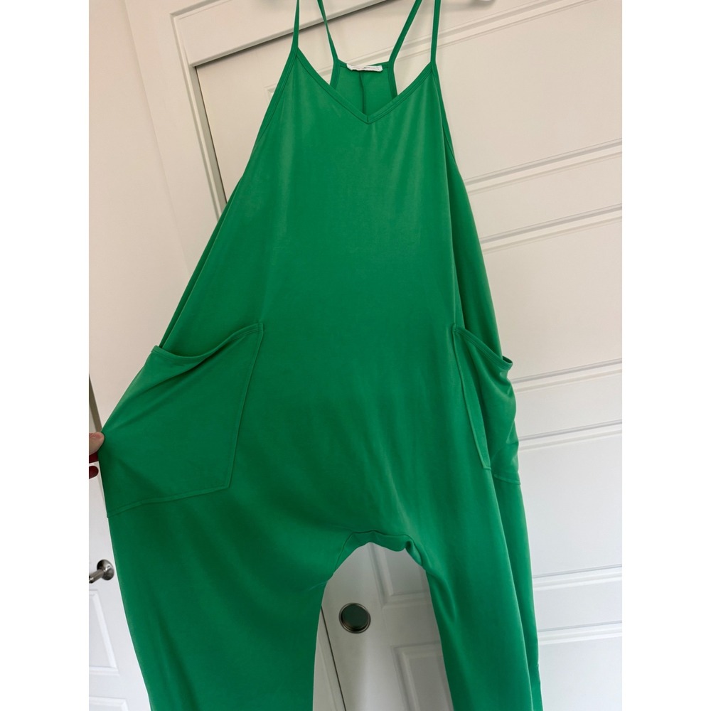 Ces Femme sz L Womens Modal Green Slouchy Jumpsuit Romper Laggen Boho Festival - Picture 4 of 7